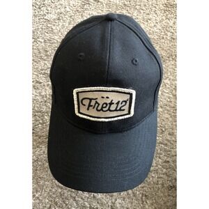 Fret12 Fret 12 Guitar Cap Black Logo Patch Strapback NWOT